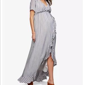 Rachel Pally blue stripe maternity dress size M